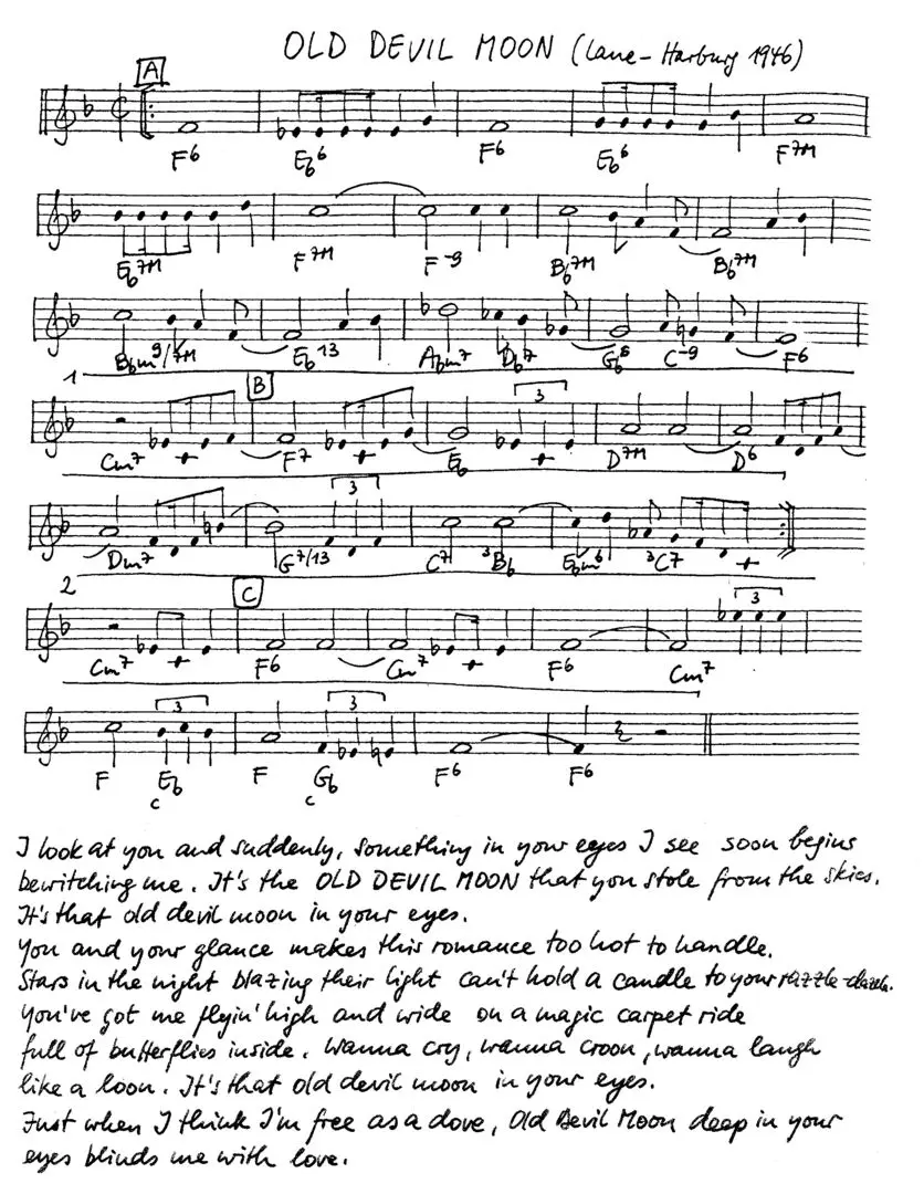 old devil moon partition gratuite - Offerte par The Jungle Jazz Band